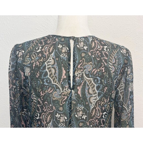 Veronica Beard Size 2 Gayle Floral Print Surplice Silk Blouse Boho Feminine - Picture 6 of 11